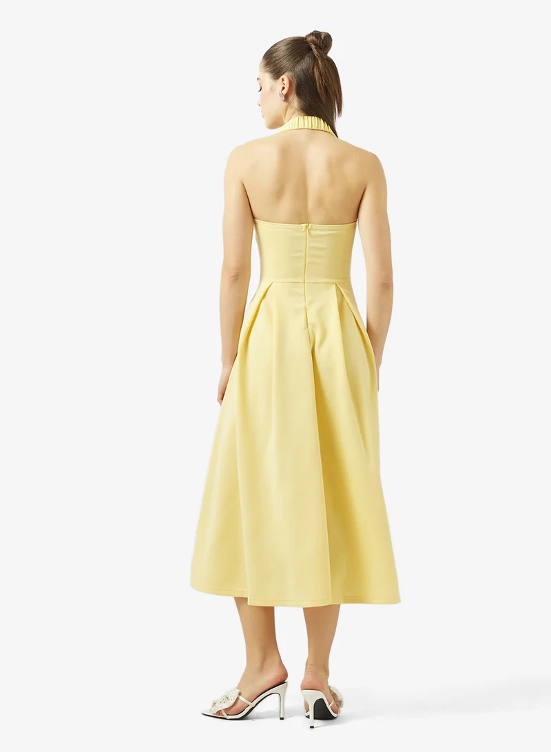 Ginger Halter Neck Princess Cut Sun Dress